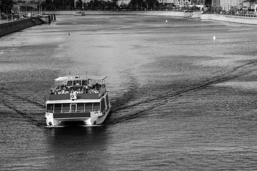 boat on the Moscow river
